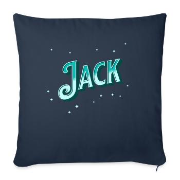 Jack names personalized - Sofa pillowcase 17,3'' x 17,3'' (45 x 45 cm) - navy - Front