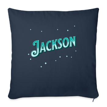 Jackson name personalized - Sofa pillowcase 17,3'' x 17,3'' (45 x 45 cm) - navy - Front
