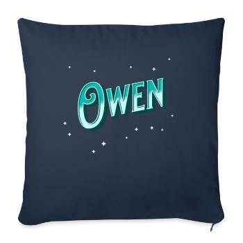 Owen Namen personalisiert - Sofakissenbezug 45 x 45 cm - Navy - Vorne
