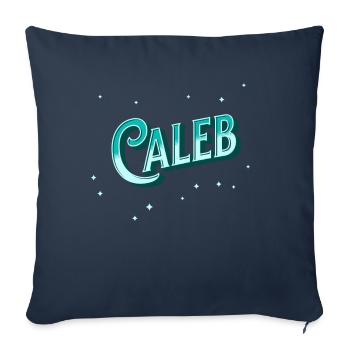 Caleb name personalized - Sofa pillowcase 17,3'' x 17,3'' (45 x 45 cm) - navy - Front