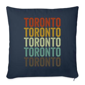 Toronto Canada Retro Vintage - Sofa pillowcase 17,3'' x 17,3'' (45 x 45 cm) - navy - Front