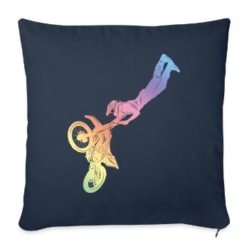 Motocross Silhouette Sport - Sofa pillowcase 17,3'' x 17,3'' (45 x 45 cm) - navy - Front
