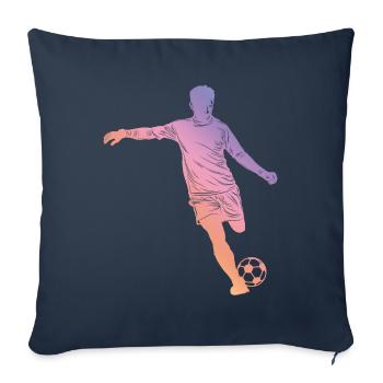 Football Silhouette - Sofa pillowcase 17,3'' x 17,3'' (45 x 45 cm) - navy - Front