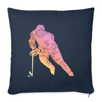 Ice Hockey Sports - Sofa pillowcase 17,3'' x 17,3'' (45 x 45 cm) - navy - Front