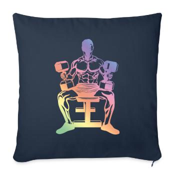 Fitness silhouette - Sofakissenbezug 45 x 45 cm - Navy - Vorne