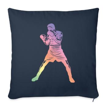 Boîtes Silhouette - Housse de coussin décorative 45 x 45 cm - bleu marine - Devant