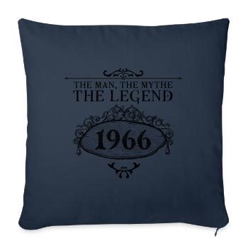1966 | The Legend since 1966 birthday - Sofa pillowcase 17,3'' x 17,3'' (45 x 45 cm) - navy - Front