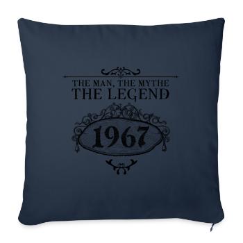 1967 | The Legend since 1967 birthday - Housse de coussin décorative 45 x 45 cm - bleu marine - Devant