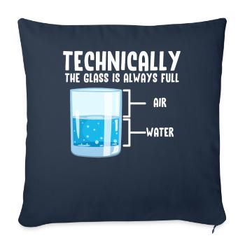 The glass is always full of science - Sofa pillowcase 17,3'' x 17,3'' (45 x 45 cm) - navy - Front