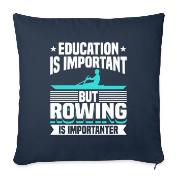 Rudern Ist Wichtiger Ruderer - Sofakissenbezug 45 x 45 cm - Navy - Vorne