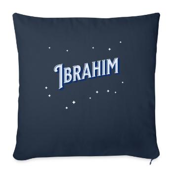 Ibrahim name personalized - Sofa pillowcase 17,3'' x 17,3'' (45 x 45 cm) - navy - Front