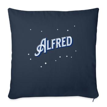 Alfred names personalized - Sofa pillowcase 17,3'' x 17,3'' (45 x 45 cm) - navy - Front