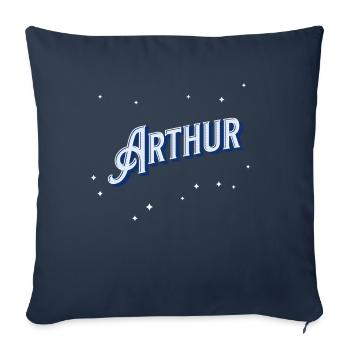 Arthur names personalized - Sofa pillowcase 17,3'' x 17,3'' (45 x 45 cm) - navy - Front