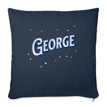 George names personalized - Sofa pillowcase 17,3'' x 17,3'' (45 x 45 cm) - navy - Front
