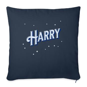 Harry Namen personalisiert - Sofakissenbezug 45 x 45 cm - Navy - Vorne