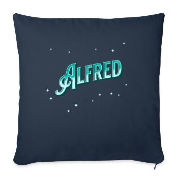 Alfred names personalized - Sofa pillowcase 17,3'' x 17,3'' (45 x 45 cm) - navy - Front