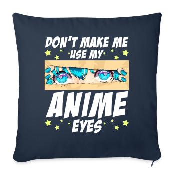 Anime Eyes Kawaii Manga Anime Fans - Sofa pillowcase 17,3'' x 17,3'' (45 x 45 cm) - navy - Front