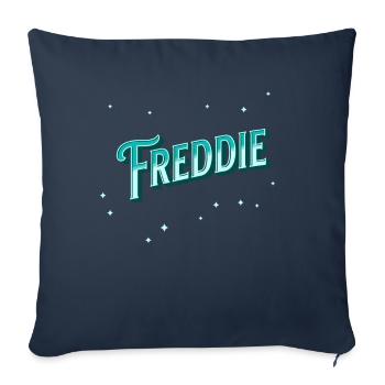 Freddie names personalized - Sofa pillowcase 17,3'' x 17,3'' (45 x 45 cm) - navy - Front
