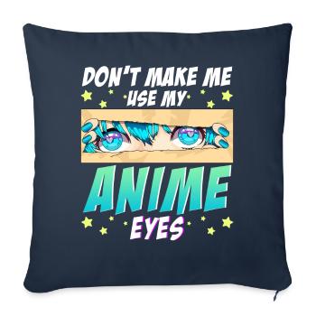 Anime Eyes Kawaii Manga Anime Fans - Sofa pillowcase 17,3'' x 17,3'' (45 x 45 cm) - navy - Front