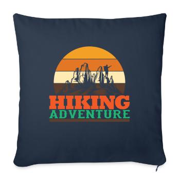 Randonnée Aventure - Housse de coussin décorative 45 x 45 cm - bleu marine - Devant