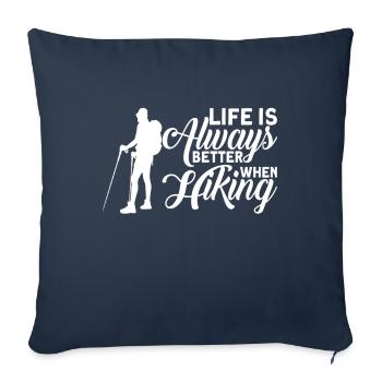 Always Better When Hiking Hiking - Sofakissenbezug 45 x 45 cm - Navy - Vorne