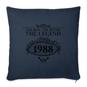 1988 | The Legend since 1988 birthday - Sofa pillowcase 17,3'' x 17,3'' (45 x 45 cm) - navy - Front