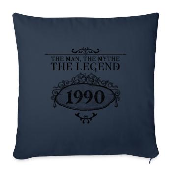 1990 | Die Legende seit 1990 Geburtstag - Sofakissenbezug 45 x 45 cm - Navy - Vorne