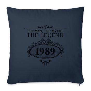 1989 | The Legend since 1989 birthday - Sofa pillowcase 17,3'' x 17,3'' (45 x 45 cm) - navy - Front