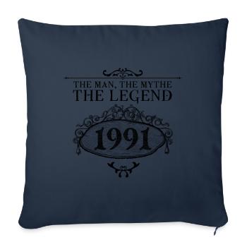 1991 | The Legend since 1991 birthday - Sofa pillowcase 17,3'' x 17,3'' (45 x 45 cm) - navy - Front