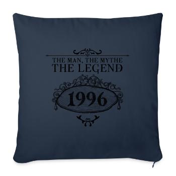 1996 | The Legend since 1996 birthday - Sofa pillowcase 17,3'' x 17,3'' (45 x 45 cm) - navy - Front