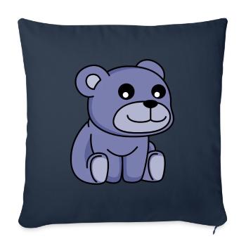 Bear Comic - Sofa pillowcase 17,3'' x 17,3'' (45 x 45 cm) - navy - Front