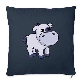 Kuh Comic Tier - Sofakissenbezug 45 x 45 cm - Navy - Vorne
