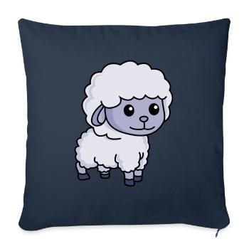 Sheep Comic Animal - Sofa pillowcase 17,3'' x 17,3'' (45 x 45 cm) - navy - Front