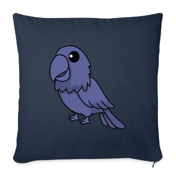 Papagai Comic Animal - Housse de coussin décorative 45 x 45 cm - bleu marine - Devant