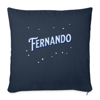 Fernando Names Personalized - Sofa pillowcase 17,3'' x 17,3'' (45 x 45 cm) - navy - Front