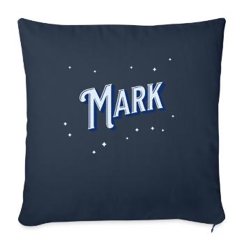 Mark name personalized - Sofa pillowcase 17,3'' x 17,3'' (45 x 45 cm) - navy - Front