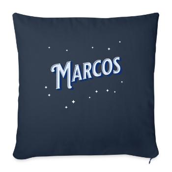 Marco's name personalized - Sofa pillowcase 17,3'' x 17,3'' (45 x 45 cm) - navy - Front