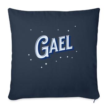 Nom Gael personnalisé - Housse de coussin décorative 45 x 45 cm - bleu marine - Devant