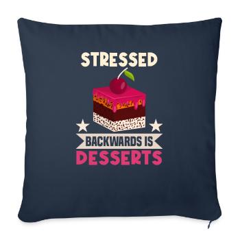 Cuisson de biscuits et de gâteaux Boulanger ou boulanger amateur - Housse de coussin décorative 45 x 45 cm - bleu marine - Devant