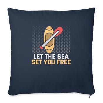 Sup Stand Up Paddle Design Sup Board Paddeln - Sofa pillowcase 17,3'' x 17,3'' (45 x 45 cm) - navy - Front