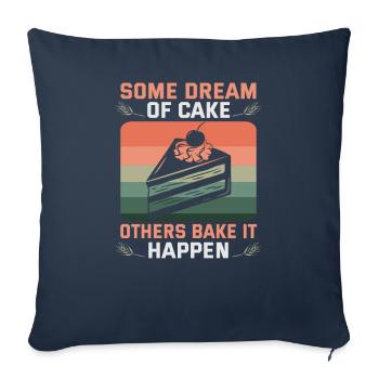 Cuisson de biscuits et de gâteaux Boulanger ou boulanger amateur - Housse de coussin décorative 45 x 45 cm - bleu marine - Devant
