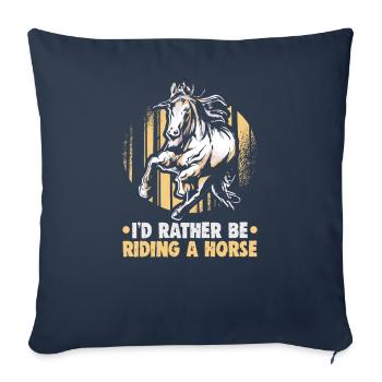 Equestrian and equestrian design for horse lovers - Sofa pillowcase 17,3'' x 17,3'' (45 x 45 cm) - navy - Front