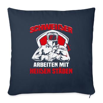 Welder slogan design for metal workers - Sofa pillowcase 17,3'' x 17,3'' (45 x 45 cm) - navy - Front