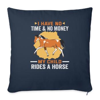 Equestrian and equestrian design for horse lovers - Sofa pillowcase 17,3'' x 17,3'' (45 x 45 cm) - navy - Front