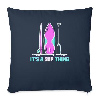 Sup Stand Up Paddle Design Sup Board Paddeln - Sofa pillowcase 17,3'' x 17,3'' (45 x 45 cm) - navy - Front