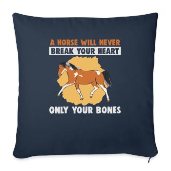Equestrian and equestrian design for horse lovers - Sofa pillowcase 17,3'' x 17,3'' (45 x 45 cm) - navy - Front