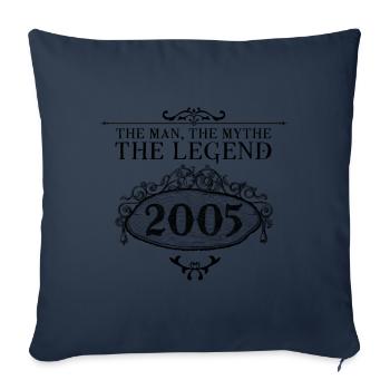 2005| The Legend since 2005 birthday - Sofa pillowcase 17,3'' x 17,3'' (45 x 45 cm) - navy - Front