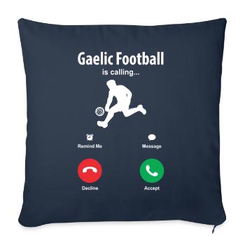 Gaelic football is calling - Sofa pillowcase 17,3'' x 17,3'' (45 x 45 cm) - navy - Front