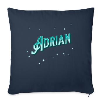 Adrian Namen personalisiert - Sofakissenbezug 45 x 45 cm - Navy - Vorne