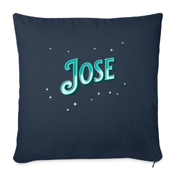 Jose name personalized - Sofa pillowcase 17,3'' x 17,3'' (45 x 45 cm) - navy - Front